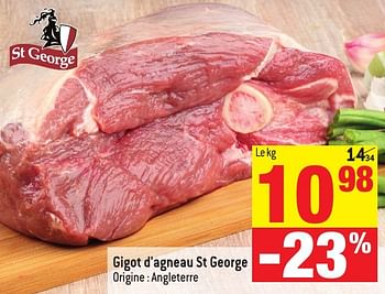 Promoties Gigot d`agneau st george - St George  - Geldig van 30/11/2016 tot 06/12/2016 bij Match