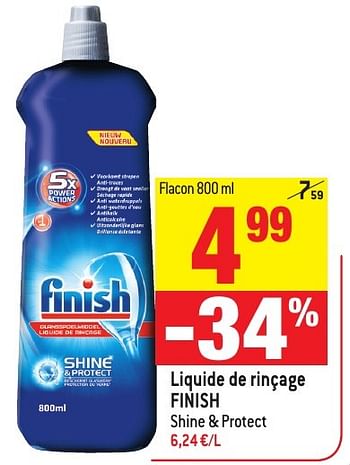 Promoties Liquide de rinçage finish - Finish - Geldig van 30/11/2016 tot 06/12/2016 bij Match