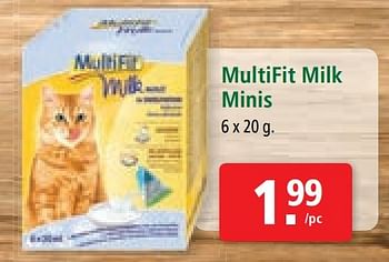 Promotions Multifit milk minis - Multifit - Valide de 30/11/2016 à 06/12/2016 chez Maxi Zoo