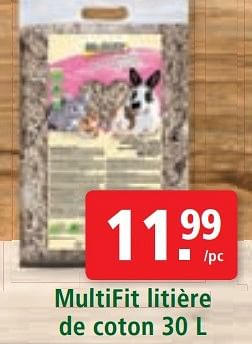 Promoties Multifit litière de coton - Multifit - Geldig van 30/11/2016 tot 06/12/2016 bij Maxi Zoo