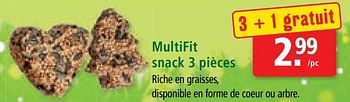 Promotions Multifit snack - Multifit - Valide de 30/11/2016 à 06/12/2016 chez Maxi Zoo