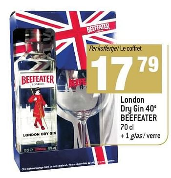 Promotions London dry gin 40° beefeater - Beefeater - Valide de 30/11/2016 à 03/01/2017 chez Match