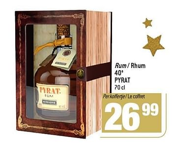 Promoties Rum - rhum 40° pyrat - PYRAT - Geldig van 30/11/2016 tot 03/01/2017 bij Match
