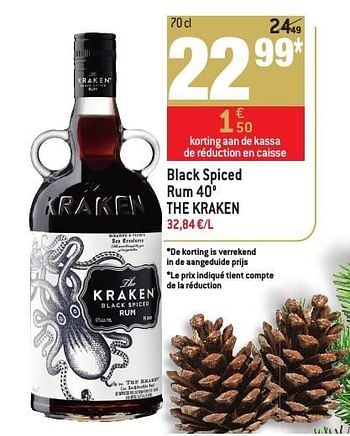 Promoties Black spiced rum 40° the kraken - The Kraken - Geldig van 30/11/2016 tot 03/01/2017 bij Match