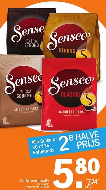 Promotions Alle senseo 20 of 36 koffiepads - Douwe Egberts - Valide de 27/11/2016 à 04/12/2016 chez Albert Heijn