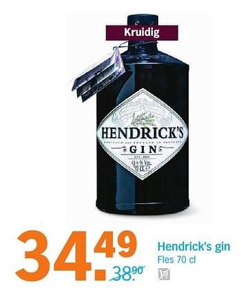 Promoties Hendrick`s gin - Hendrick's - Geldig van 27/11/2016 tot 04/12/2016 bij Albert Heijn