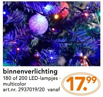 Promotions Binnenverlichting - Produit maison - Blokker - Valide de 28/11/2016 à 31/12/2016 chez Blokker