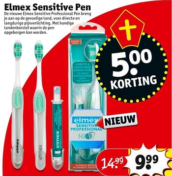 Promoties Elmex sensitive pen - Elmex - Geldig van 29/11/2016 tot 04/12/2016 bij Kruidvat