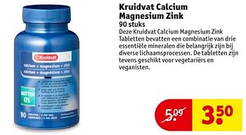 markt geef de bloem water Ruïneren Huismerk - Kruidvat Kruidvat calcium magnesium zink - Promotie bij Kruidvat