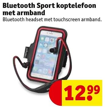 Promotions Bluetooth sport koptelefoon met armband - Produit maison - Kruidvat - Valide de 29/11/2016 à 04/12/2016 chez Kruidvat