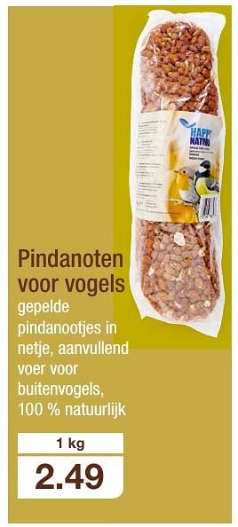 Promotions Pindanoten voor vogels - Produit maison - Aldi - Valide de 30/11/2016 à 06/12/2016 chez Aldi