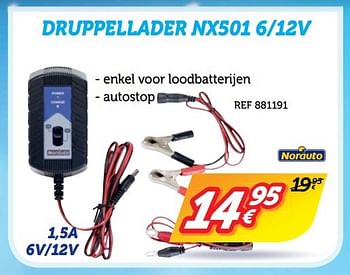 Promoties Druppellader nx501 6-12v - Norauto - Geldig van 27/11/2016 tot 01/01/2017 bij Auto 5