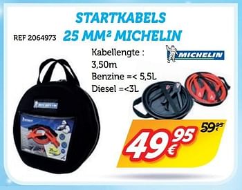 Promoties Startkabels 25 mm² michelin - Michelin - Geldig van 27/11/2016 tot 01/01/2017 bij Auto 5