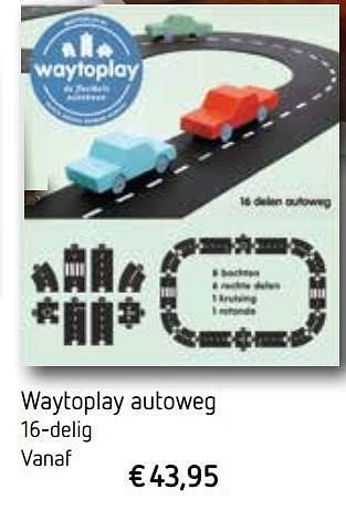 Promotions Waytoplay autoweg 16-delig - Monchhichi - Valide de 26/11/2016 à 31/01/2017 chez Krokodil