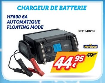 Promotions Chargeur de batterie hf600 6a automatique floating mode - Norauto - Valide de 27/11/2016 à 01/01/2017 chez Auto 5