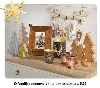 Promoties Fotolijst sneeuwvlok - Huismerk - Blokker - Geldig van 28/11/2016 tot 31/12/2016 bij Blokker