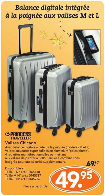 Promotions Valises chicago - Princess Traveller - Valide de 28/11/2016 à 31/12/2016 chez Blokker