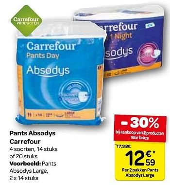 Promotions Pants absodys carrefour - Produit maison - Carrefour  - Valide de 30/11/2016 à 05/12/2016 chez Carrefour