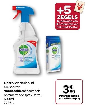 Promotions Antibacteriële ontsmettende spray dettol - Dettol - Valide de 30/11/2016 à 05/12/2016 chez Carrefour