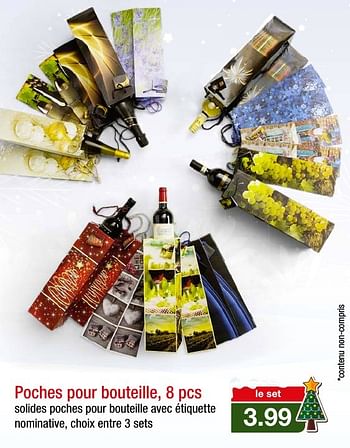 Promoties Poches pour bouteille - Huismerk - Aldi - Geldig van 30/11/2016 tot 06/12/2016 bij Aldi
