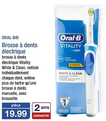 Promoties Brosse à dents électrique - Oral-B - Geldig van 30/11/2016 tot 06/12/2016 bij Aldi