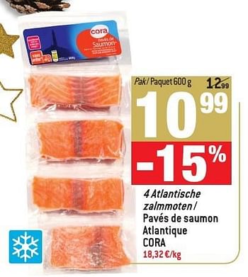 Promoties 4 atlantische zalmmoten - pavés de saumon atlantique cora - Cora - Geldig van 30/11/2016 tot 03/01/2017 bij Match
