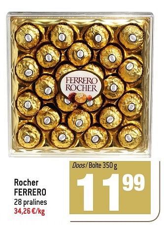 Promotions Rocher ferrero - Ferrero - Valide de 30/11/2016 à 03/01/2017 chez Match