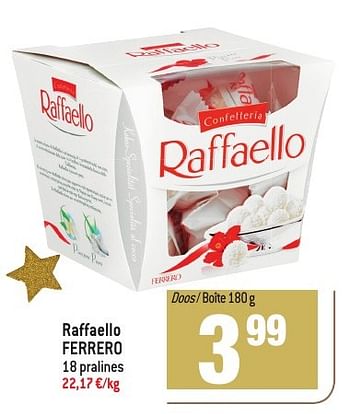Promoties Raffaello ferrero - Ferrero - Geldig van 30/11/2016 tot 03/01/2017 bij Match