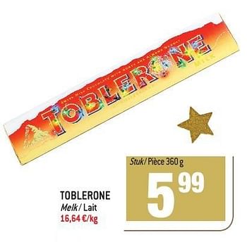 Promotions Toblerone - Toblerone - Valide de 30/11/2016 à 03/01/2017 chez Match