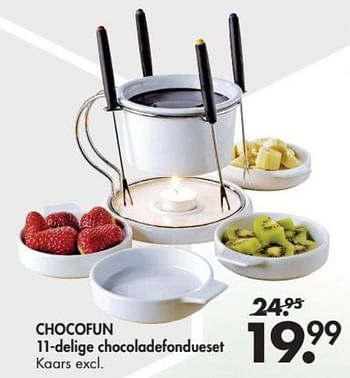 Promoties Chocofun 11-delige chocoladefondueset - Huismerk - Casa - Geldig van 28/11/2016 tot 01/01/2017 bij Casa