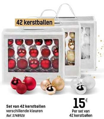 Promotions Set van 42 kerstballen - Produit maison - Carrefour  - Valide de 30/11/2016 à 24/12/2016 chez Carrefour