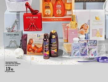 Promotions Geschenkset style heel new york of milano - Milano - Valide de 30/11/2016 à 24/12/2016 chez Carrefour