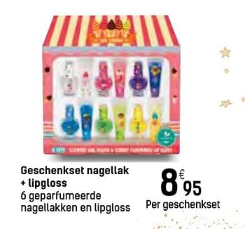 Promoties Geschenkset nagellak + lipgloss - Huismerk - Carrefour  - Geldig van 30/11/2016 tot 24/12/2016 bij Carrefour