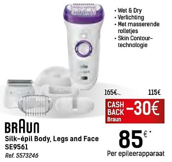 Promotions Braun silk-épil body, legs and face se9561 - Braun - Valide de 30/11/2016 à 24/12/2016 chez Carrefour