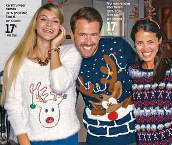 Promoties Kersttrui voor dames - Huismerk - Carrefour  - Geldig van 30/11/2016 tot 24/12/2016 bij Carrefour