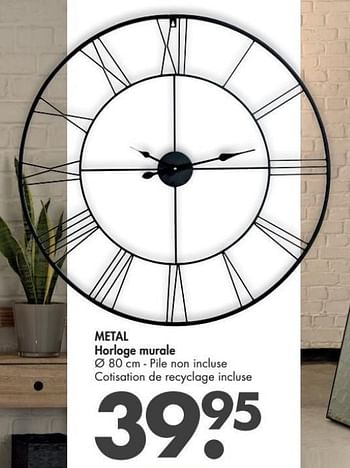 Promoties Metal horloge murale - Huismerk - Casa - Geldig van 28/11/2016 tot 01/01/2017 bij Casa
