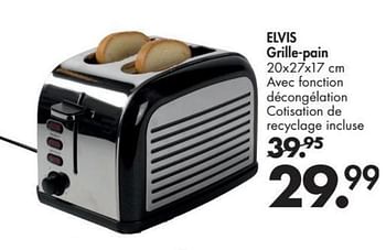 Promotions Elvis grille-pain - Produit maison - Casa - Valide de 28/11/2016 à 01/01/2017 chez Casa