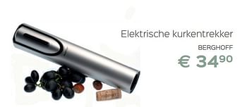 Promoties Elektrische kurkentrekker - BergHoff - Geldig van 02/12/2016 tot 31/12/2016 bij ShopWillems
