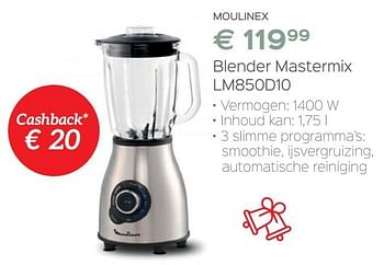 Promoties Moulinex blender mastermix lm850d10 - Moulinex - Geldig van 11/12/2016 tot 31/12/2016 bij ShopWillems