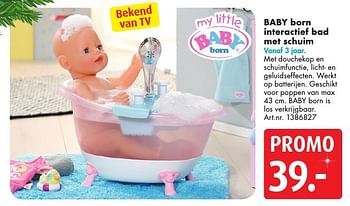Verzorgen Ontwapening Begroeten Baby Born Baby born interactief bad met schuim - Promotie bij Bart Smit