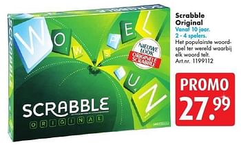 Promoties Scrabble original - Hasbro - Geldig van 10/12/2016 tot 24/12/2016 bij Bart Smit