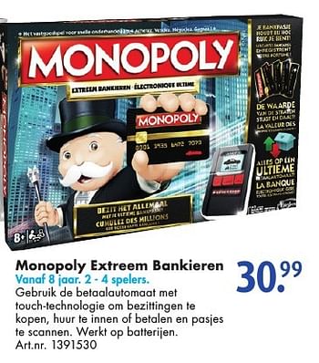 Promoties Monopoly extreem bankieren - Hasbro - Geldig van 10/12/2016 tot 24/12/2016 bij Bart Smit