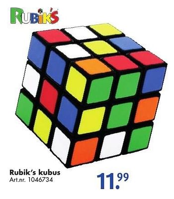 Promoties Rubik`s kubus 3x3 - Jumbo - Geldig van 10/12/2016 tot 24/12/2016 bij Bart Smit