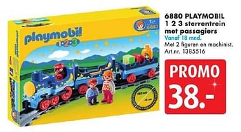 Promoties Playmobil 1 2 3 sterrentrein met passagiers - Playmobil - Geldig van 10/12/2016 tot 24/12/2016 bij Bart Smit