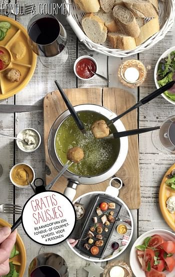 Retentie Gezond eten schreeuw Huismerk - Alvo Gratis sausjes bij aankoop van een fondue of gourmet  schotel voor 1 personen - Promotie bij Alvo