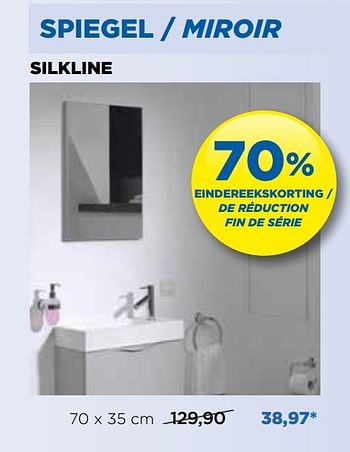 Nu Ingenieurs Regelen Huismerk - X2O Silkline spiegel - miroir - Promotie bij X2O