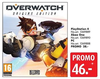 Promotions Playstation 4 overwatch origins edition - Blizzard Entertainment - Valide de 10/12/2016 à 24/12/2016 chez Bart Smit