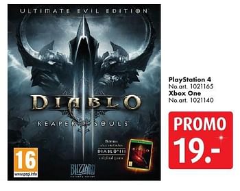 Promotions Playstation 4 diablo - Blizzard Entertainment - Valide de 10/12/2016 à 24/12/2016 chez Bart Smit