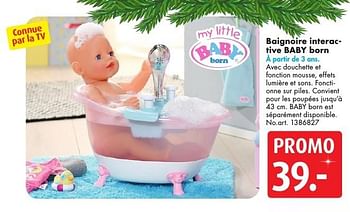 Promotions Baignoire interactive baby born - Baby Born - Valide de 10/12/2016 à 24/12/2016 chez Bart Smit