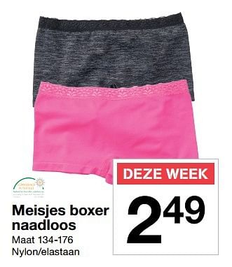 Promoties Meisjes boxer naadloos - Huismerk - Zeeman  - Geldig van 24/12/2016 tot 30/12/2016 bij Zeeman